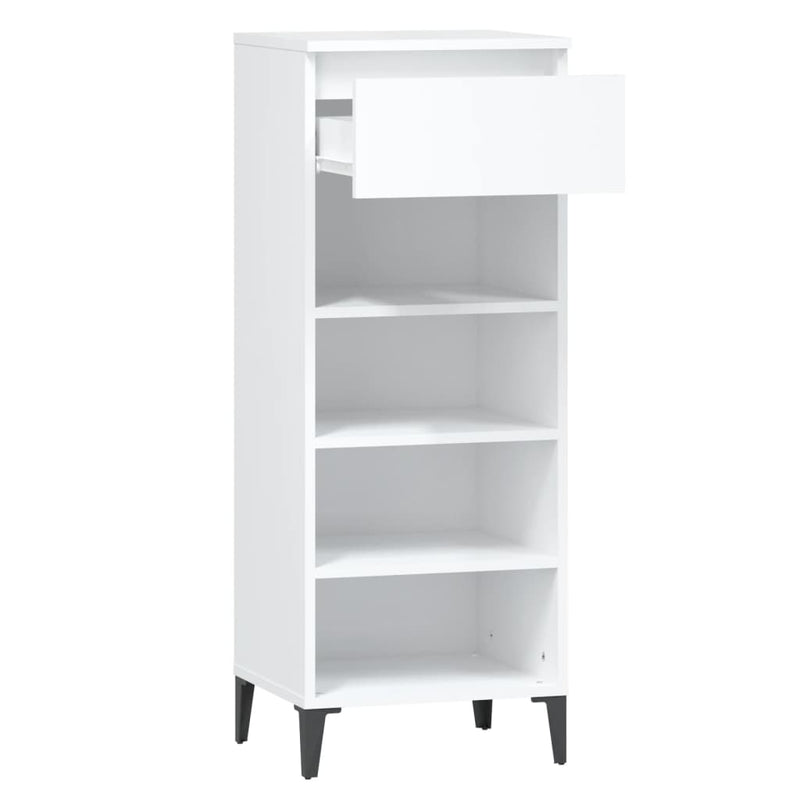 Shoe Rack White 40x36x105 cm Engineered Wood Payday Deals