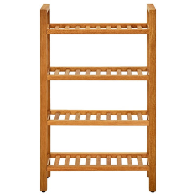 Shoe Rack with 4 Shelves 50x27x80 cm Solid Oak Wood Payday Deals
