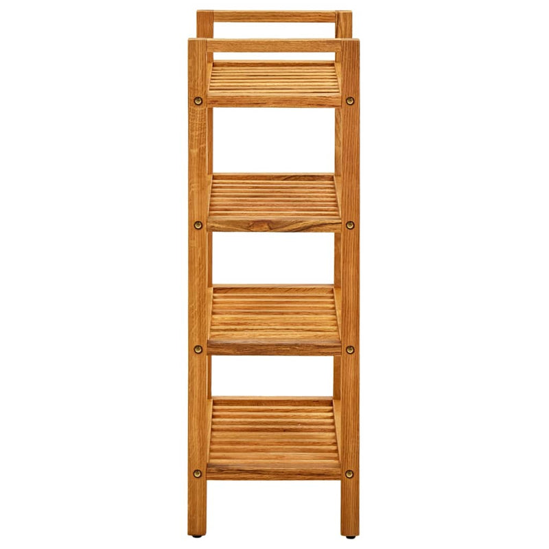 Shoe Rack with 4 Shelves 50x27x80 cm Solid Oak Wood Payday Deals