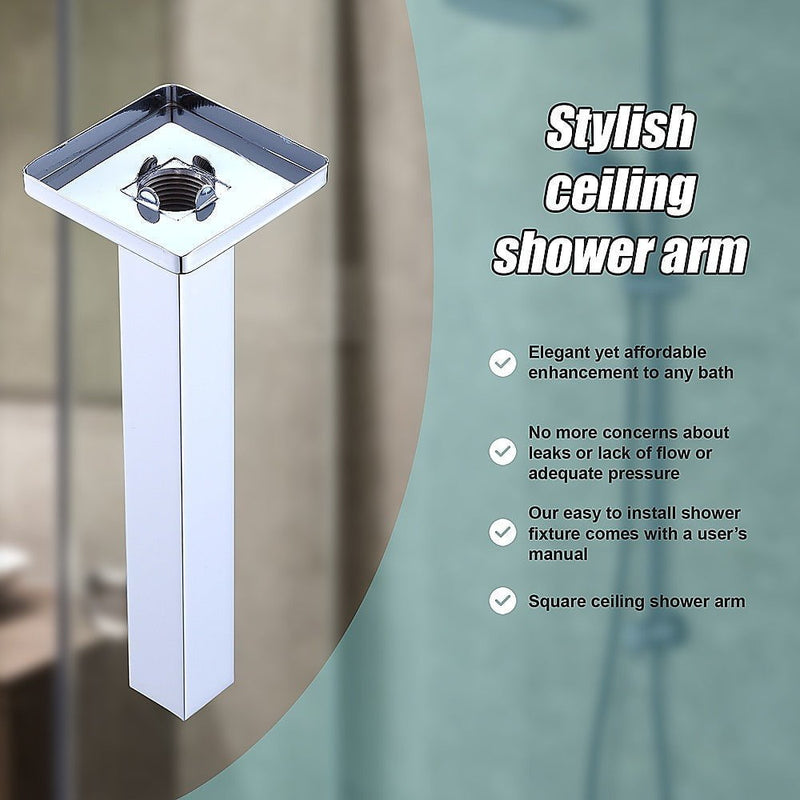 Shower Head Arm Wall Connector Square Bathroom Rainforest ShowerHead Payday Deals