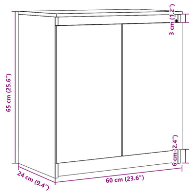 Side Cabinet 60x36x65 cm Solid Pinewood Payday Deals