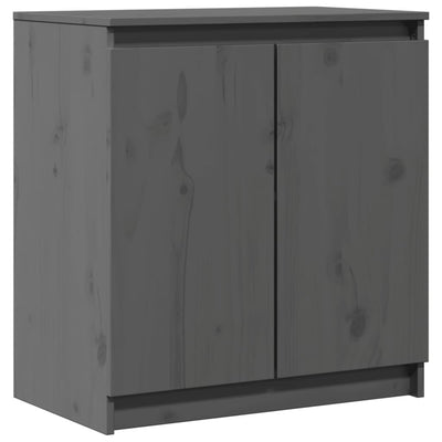 Side Cabinet Grey 60x36x65 cm Solid Pinewood Payday Deals