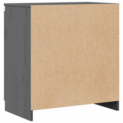 Side Cabinet Grey 60x36x65 cm Solid Pinewood Payday Deals