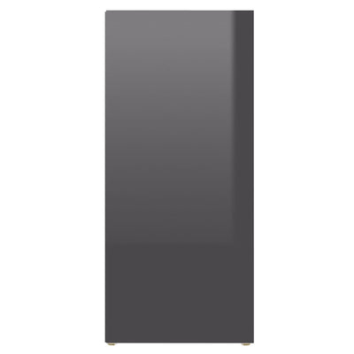 Side Cabinet High Gloss Grey 97x32x72 cm Engineered Wood Payday Deals