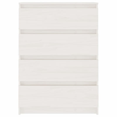 Side Cabinet White 60x36x84 cm Solid Pinewood Payday Deals