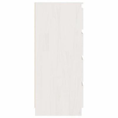 Side Cabinet White 60x36x84 cm Solid Pinewood Payday Deals