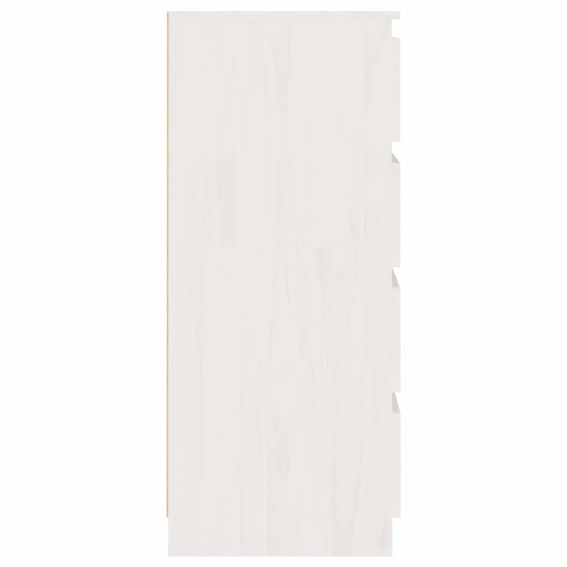 Side Cabinet White 60x36x84 cm Solid Pinewood Payday Deals