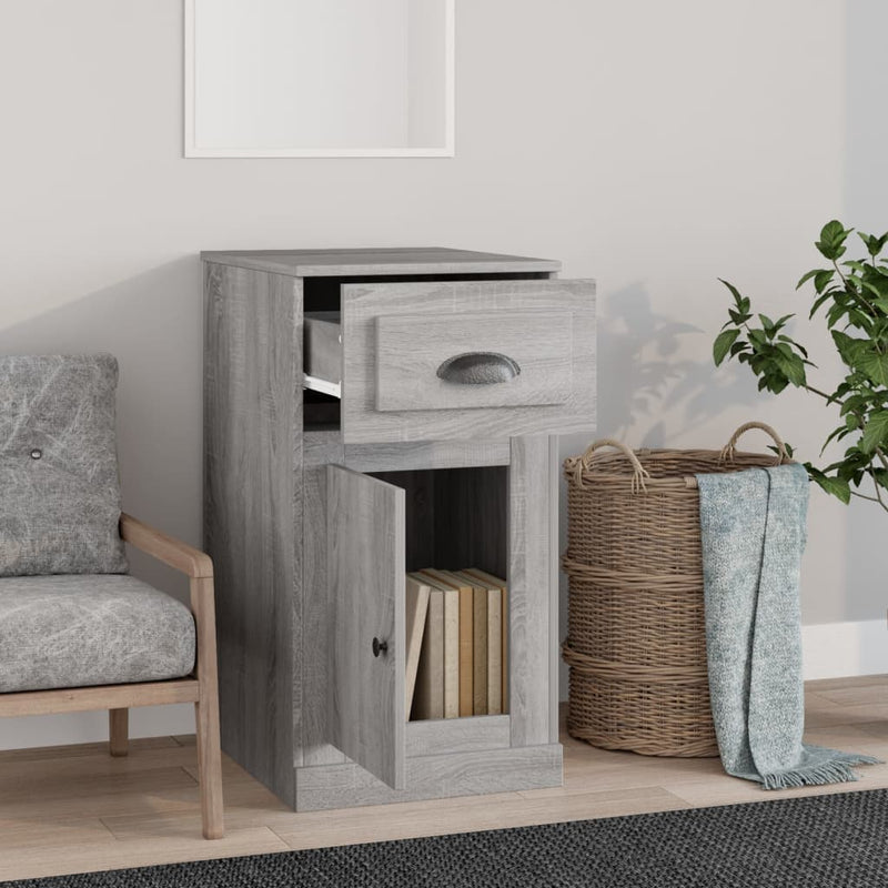 Side Cabinet with Drawer Grey Sonoma 40x50x75 cm Engineered Wood Payday Deals