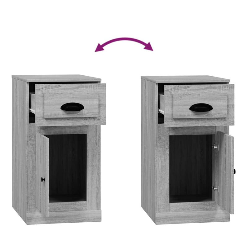 Side Cabinet with Drawer Grey Sonoma 40x50x75 cm Engineered Wood Payday Deals