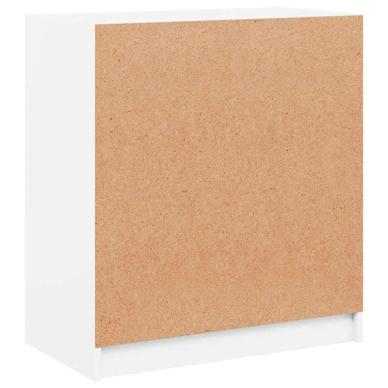 Side Cabinet with Glass Doors White 68x37x75.5 cm Payday Deals