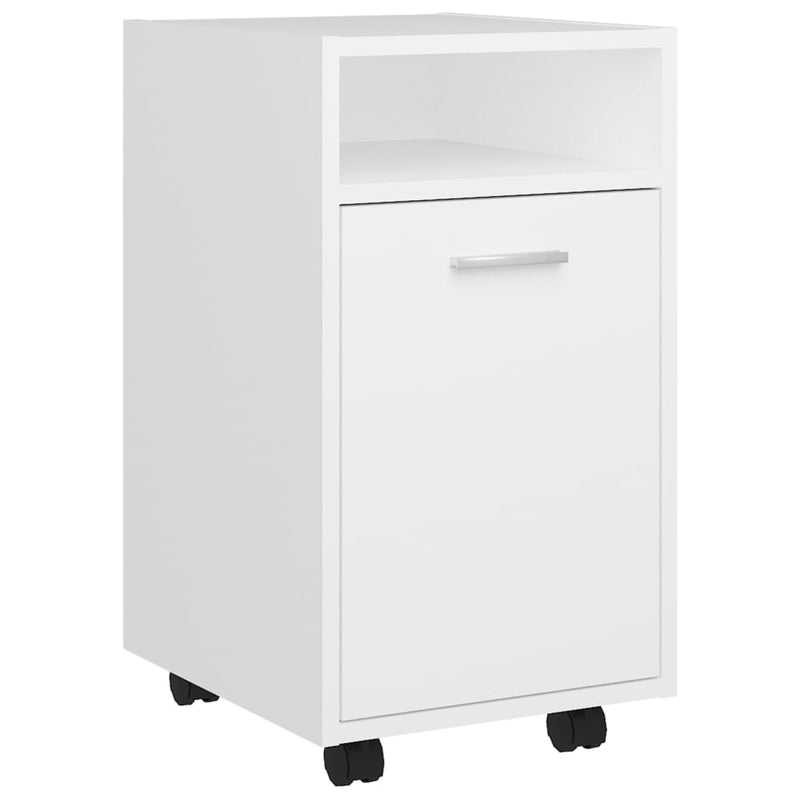 Side Cabinet with Wheels White 33x38x60 cm Engineered Wood Payday Deals