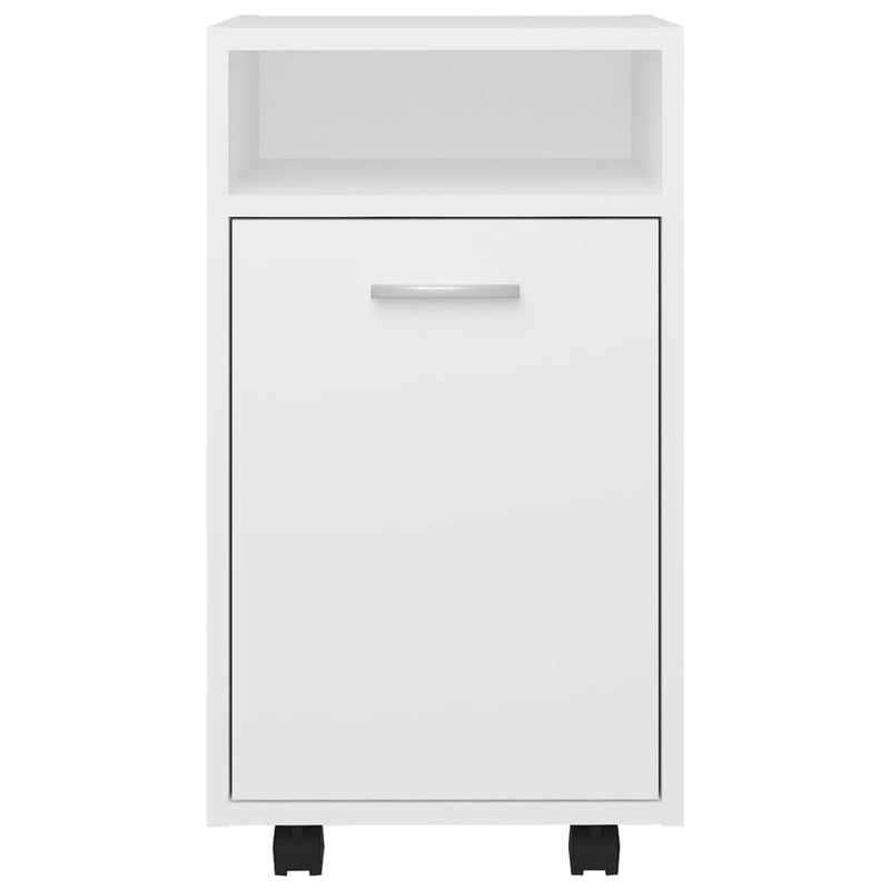 Side Cabinet with Wheels White 33x38x60 cm Engineered Wood Payday Deals