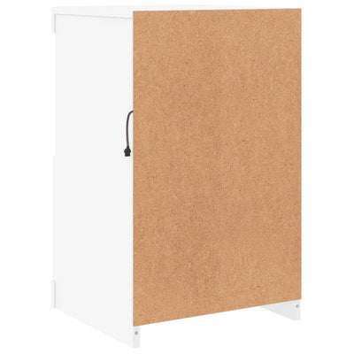 Side Cabinets with LED Lights 2 pcs White Engineered Wood Payday Deals