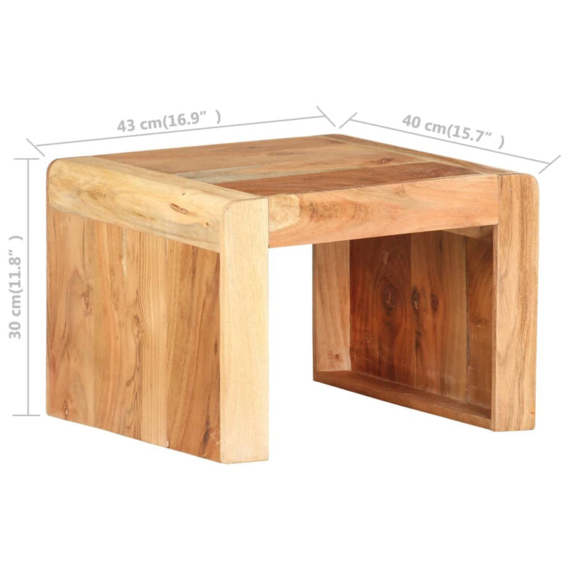 Side Table 43x40x30 cm Solid Acacia Wood Payday Deals