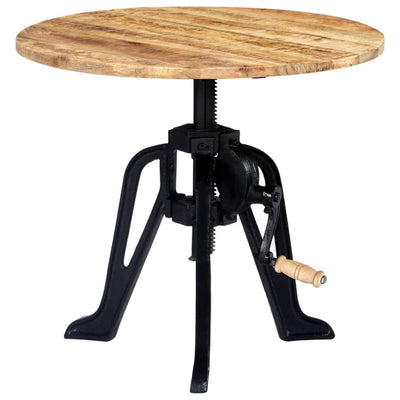 Side Table 60x(46-63) cm Solid Mango Wood and Cast Iron Payday Deals