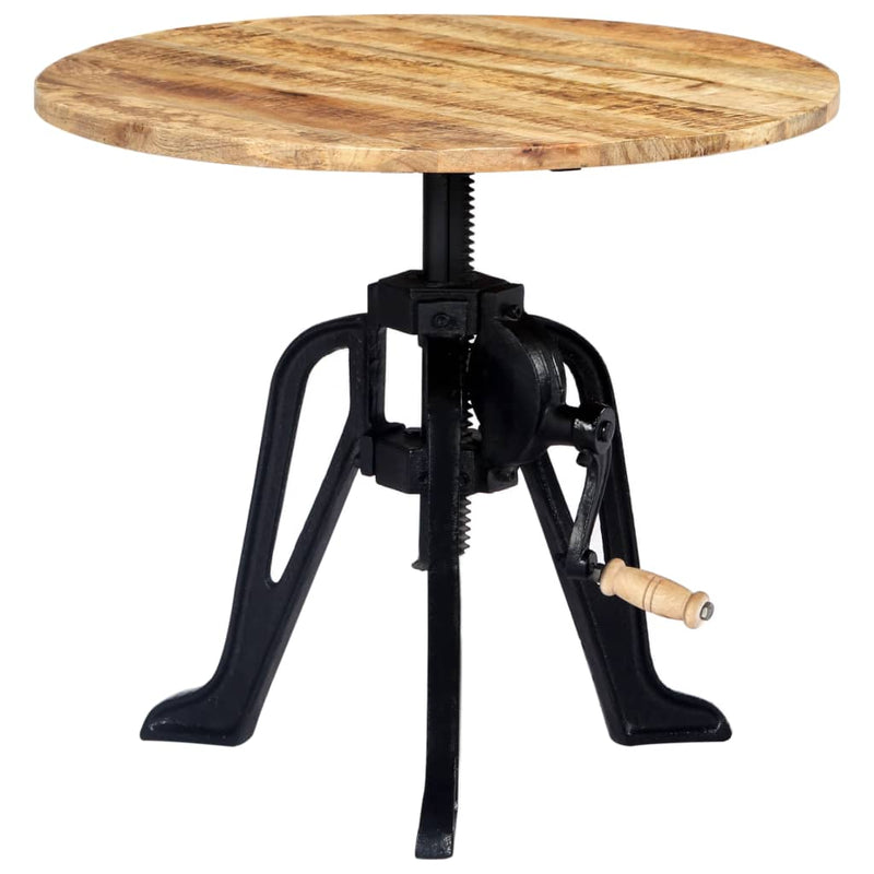 Side Table 60x(46-63) cm Solid Mango Wood and Cast Iron Payday Deals