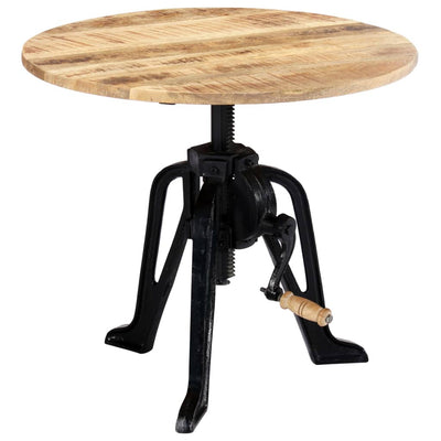 Side Table 60x(46-63) cm Solid Mango Wood and Cast Iron Payday Deals