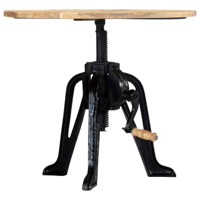 Side Table 60x(46-63) cm Solid Mango Wood and Cast Iron Payday Deals