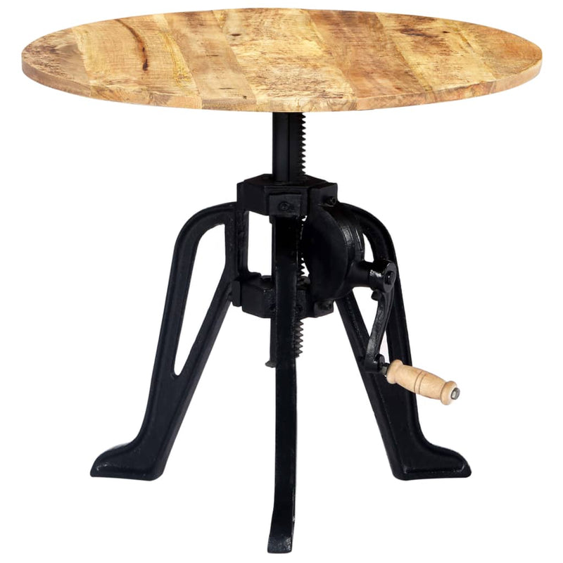 Side Table 60x(46-63) cm Solid Mango Wood and Cast Iron Payday Deals
