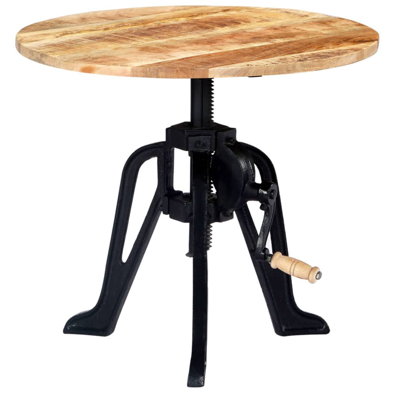 Side Table 60x(46-63) cm Solid Mango Wood and Cast Iron Payday Deals
