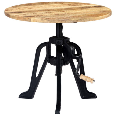 Side Table 60x(46-63) cm Solid Mango Wood and Cast Iron Payday Deals