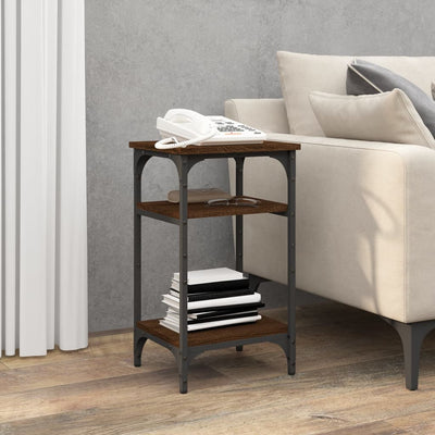 Side Table Brown Oak 35x30x60 cm Engineered Wood Payday Deals