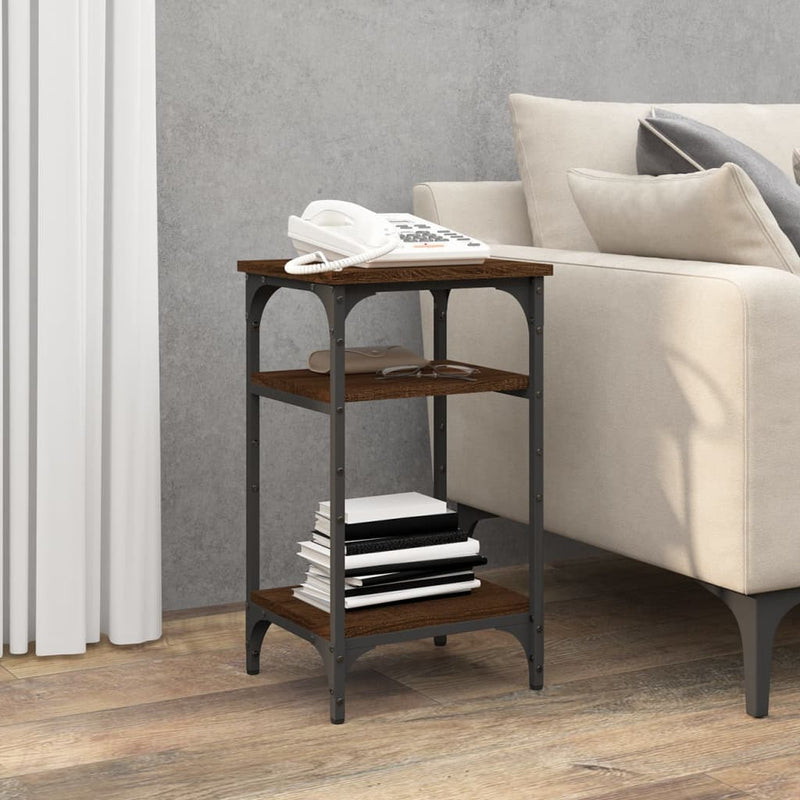 Side Table Brown Oak 35x30x60 cm Engineered Wood Payday Deals