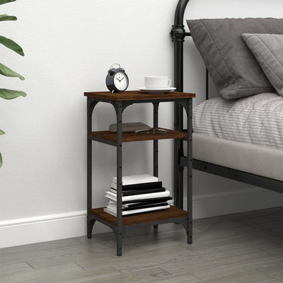 Side Table Brown Oak 35x30x60 cm Engineered Wood Payday Deals