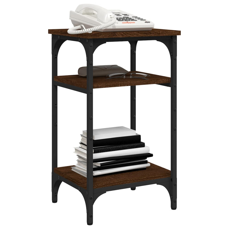 Side Table Brown Oak 35x30x60 cm Engineered Wood Payday Deals