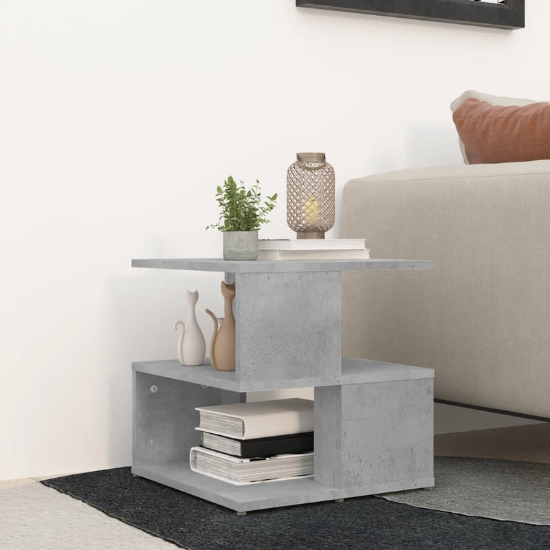 Side Table Concrete Grey 40x40x40 cm Chipboard Payday Deals
