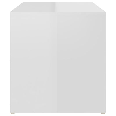 Side Table High Gloss White 59x36x38 cm Chipboard Payday Deals