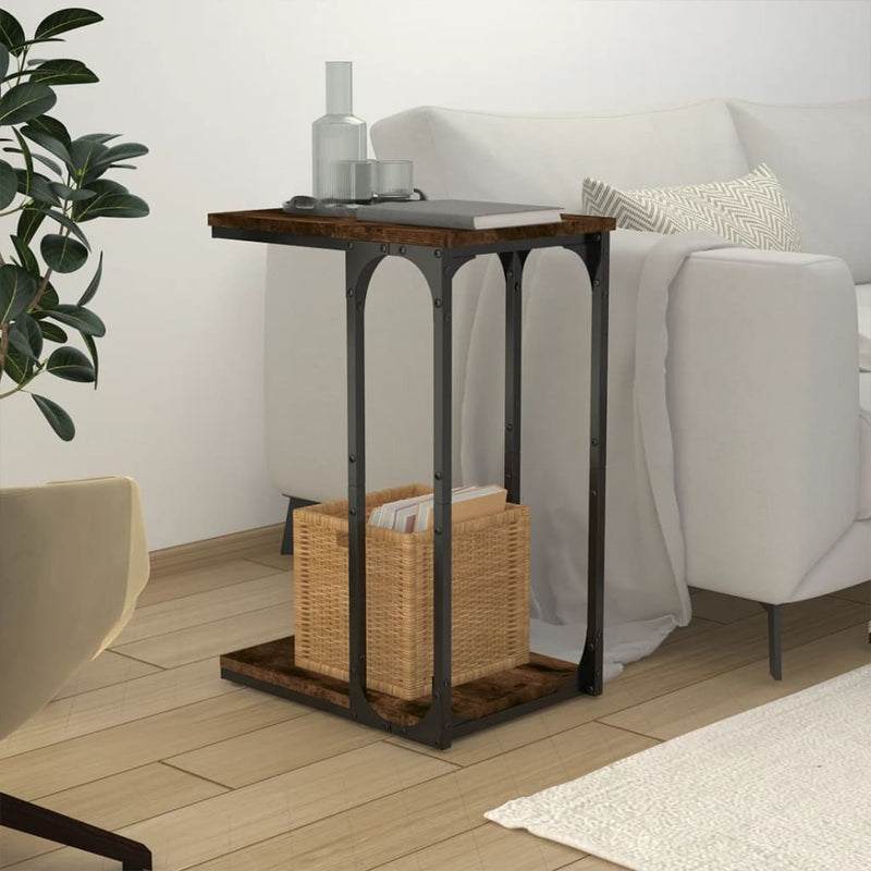 Side Table Smoked Oak 40x30x60 cm Engineered Wood Payday Deals