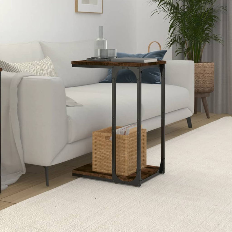 Side Table Smoked Oak 40x30x60 cm Engineered Wood Payday Deals