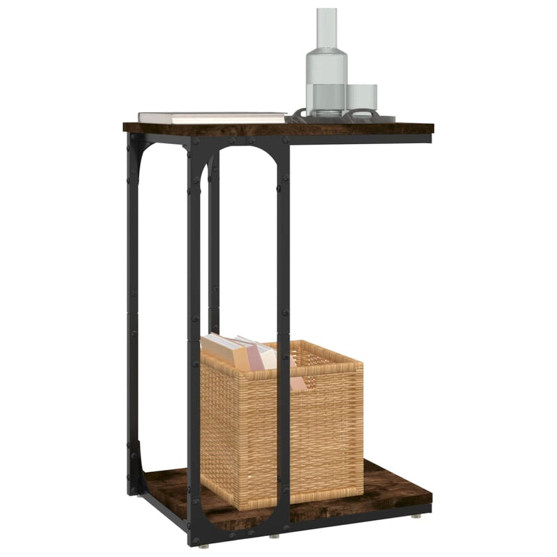 Side Table Smoked Oak 40x30x60 cm Engineered Wood Payday Deals