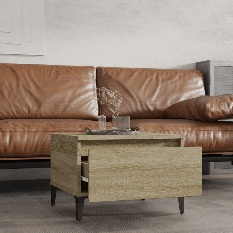 Side Table Sonoma Oak 50x46x35 cm Engineered Wood Payday Deals