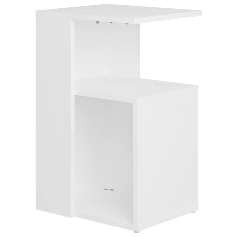 Side Table White 36x30x56 cm Engineered Wood Payday Deals