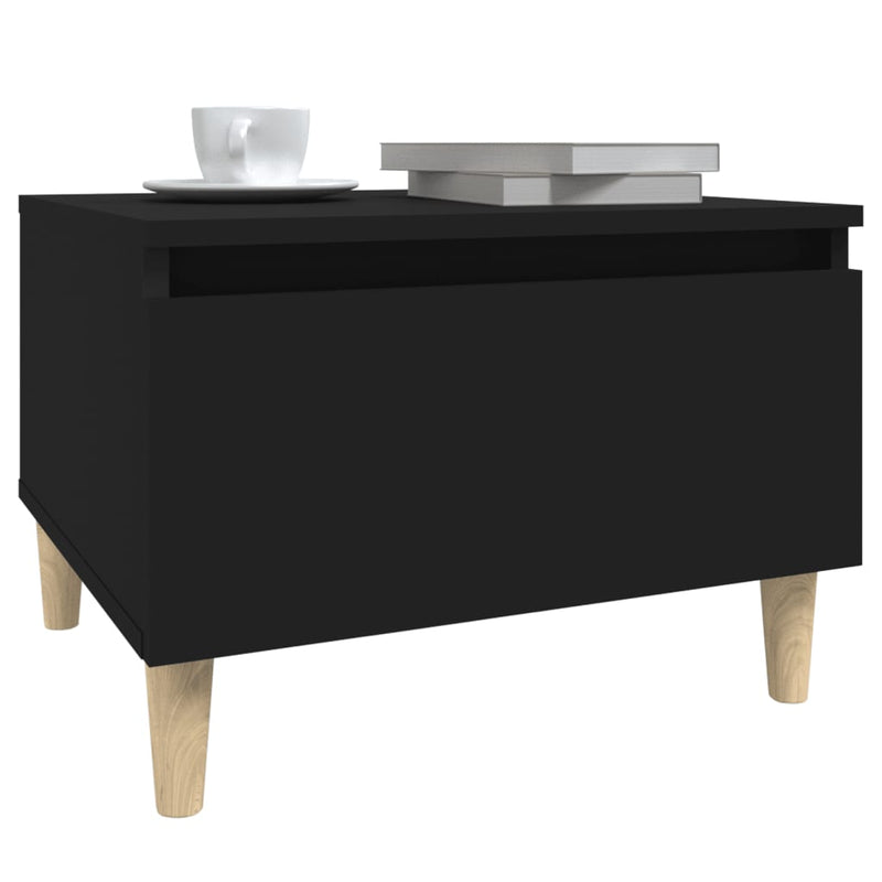 Side Tables 2 pcs Black 50x46x35 cm Engineered Wood Payday Deals