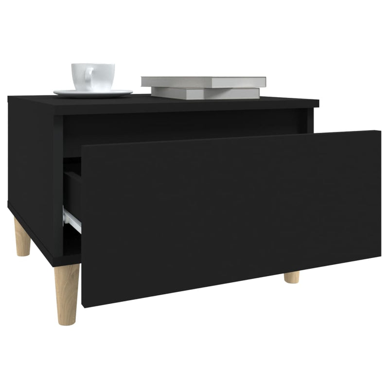 Side Tables 2 pcs Black 50x46x35 cm Engineered Wood Payday Deals