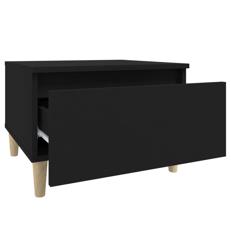 Side Tables 2 pcs Black 50x46x35 cm Engineered Wood Payday Deals