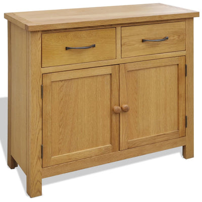 Sideboard 90x33.5x83 cm Solid Oak Wood Payday Deals