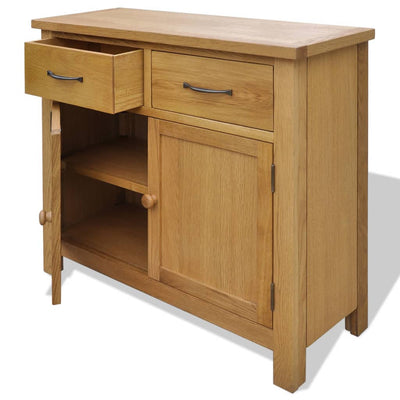 Sideboard 90x33.5x83 cm Solid Oak Wood Payday Deals