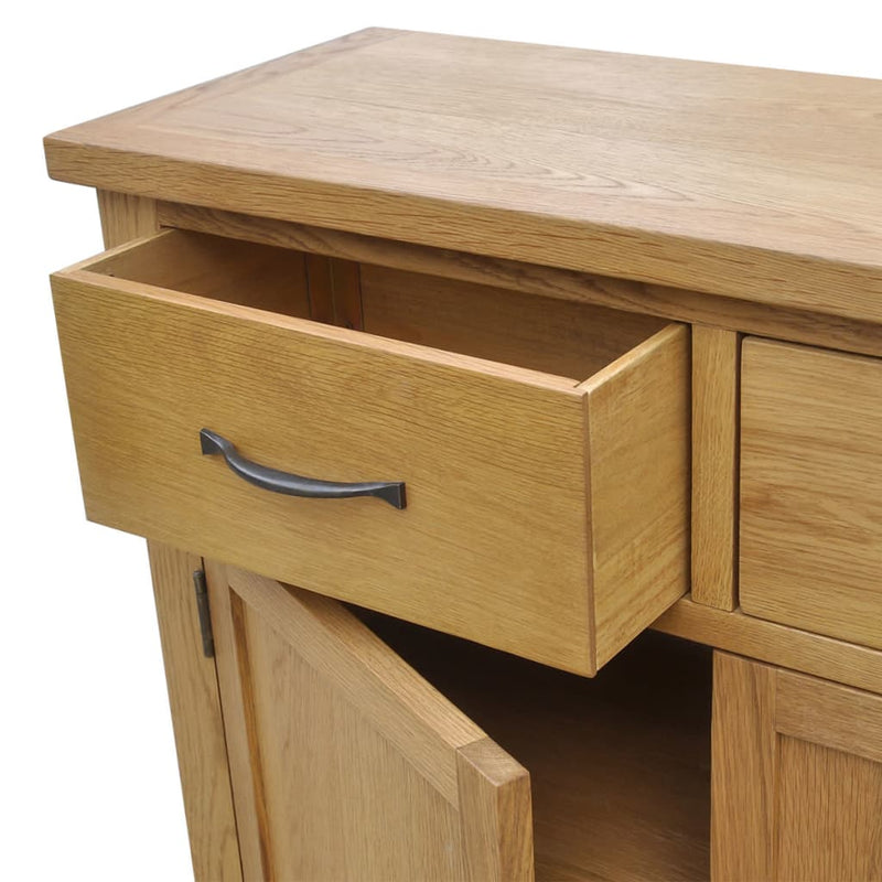 Sideboard 90x33.5x83 cm Solid Oak Wood Payday Deals