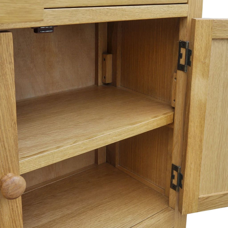 Sideboard 90x33.5x83 cm Solid Oak Wood Payday Deals