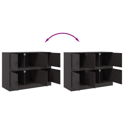Sideboard Black 99x39x73 cm Steel Payday Deals