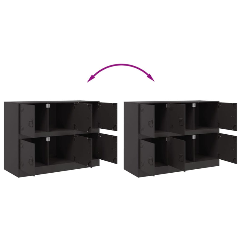 Sideboard Black 99x39x73 cm Steel Payday Deals