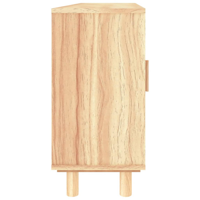 Sideboard Brown 105x30x60 cm Solid Wood Pine and Natural Rattan Payday Deals