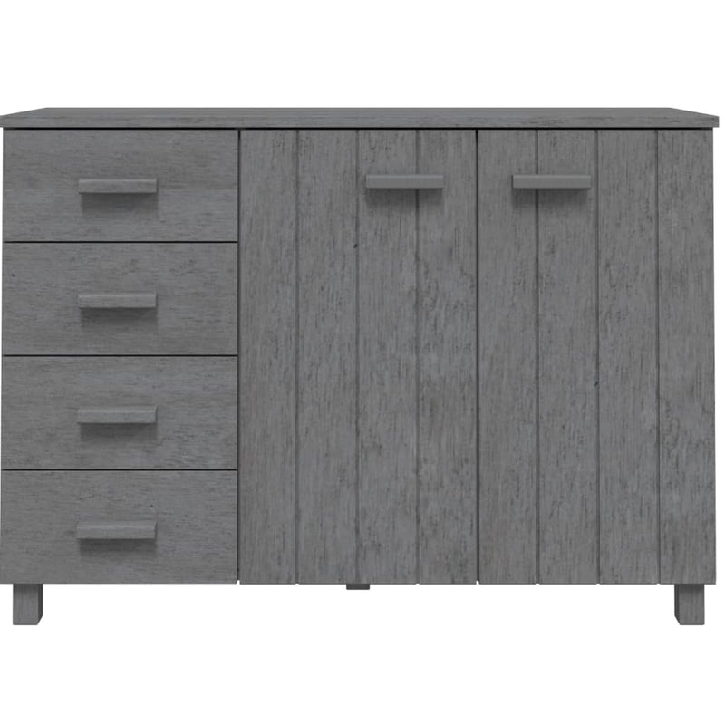 Sideboard Dark Grey 113x40x80 cm Solid Wood Pine Payday Deals