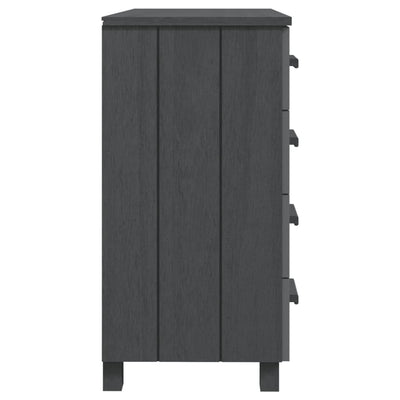 Sideboard Dark Grey 79x40x80 cm Solid Wood Pine Payday Deals