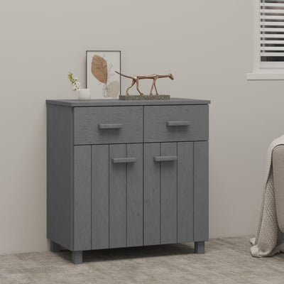 Sideboard Dark Grey 79x40x80 cm Solid Wood Pine