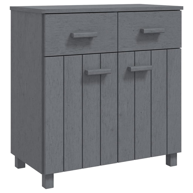 Sideboard Dark Grey 79x40x80 cm Solid Wood Pine Payday Deals